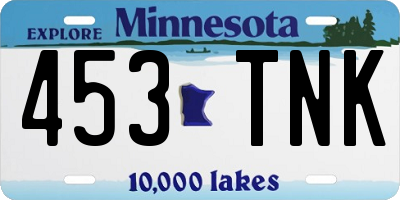MN license plate 453TNK