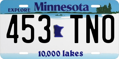MN license plate 453TNO
