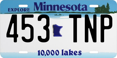 MN license plate 453TNP