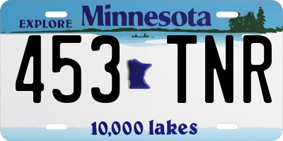 MN license plate 453TNR