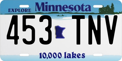 MN license plate 453TNV