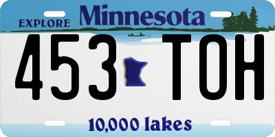 MN license plate 453TOH