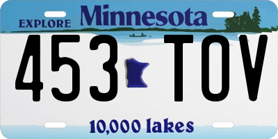MN license plate 453TOV