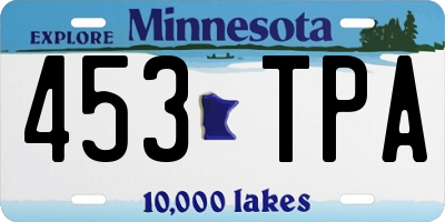 MN license plate 453TPA