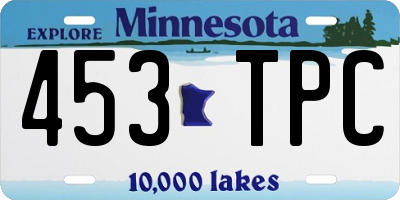 MN license plate 453TPC