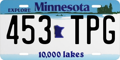 MN license plate 453TPG