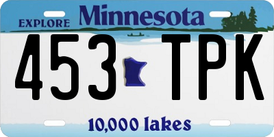 MN license plate 453TPK