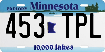 MN license plate 453TPL