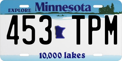 MN license plate 453TPM