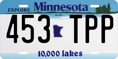 MN license plate 453TPP