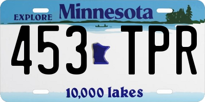 MN license plate 453TPR