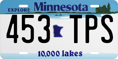 MN license plate 453TPS