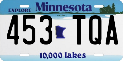 MN license plate 453TQA