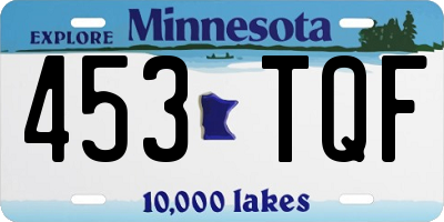 MN license plate 453TQF