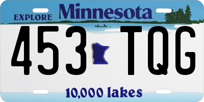 MN license plate 453TQG