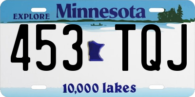 MN license plate 453TQJ