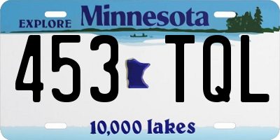 MN license plate 453TQL