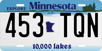 MN license plate 453TQN