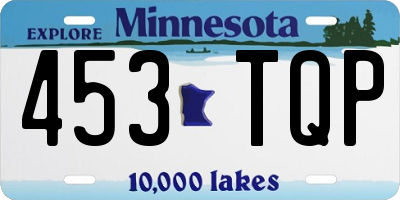 MN license plate 453TQP
