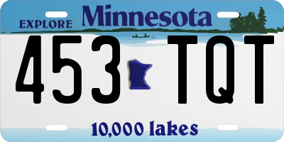 MN license plate 453TQT