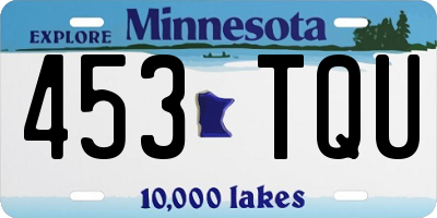 MN license plate 453TQU