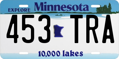 MN license plate 453TRA