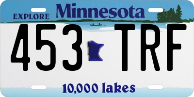 MN license plate 453TRF