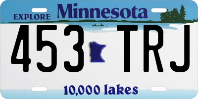 MN license plate 453TRJ