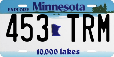 MN license plate 453TRM