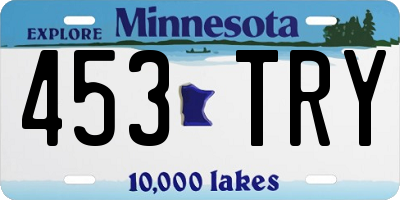 MN license plate 453TRY