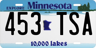 MN license plate 453TSA