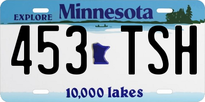 MN license plate 453TSH
