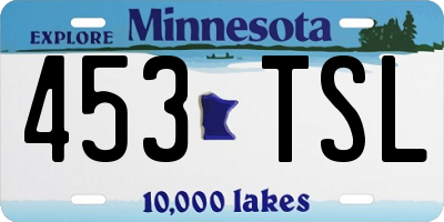 MN license plate 453TSL