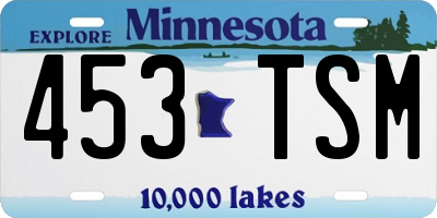 MN license plate 453TSM
