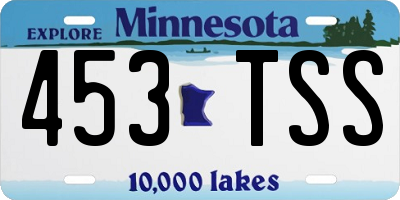 MN license plate 453TSS