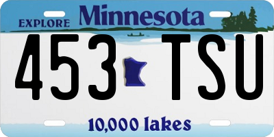 MN license plate 453TSU