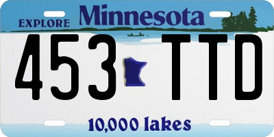 MN license plate 453TTD