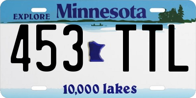 MN license plate 453TTL