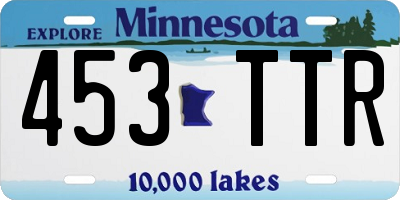 MN license plate 453TTR