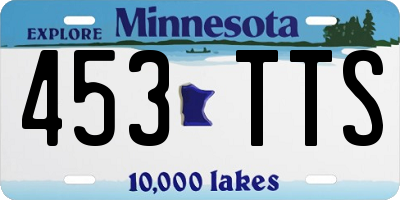MN license plate 453TTS
