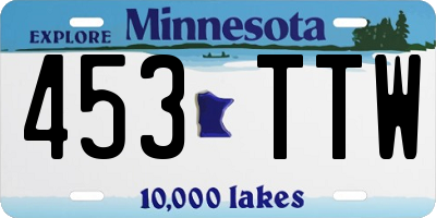MN license plate 453TTW