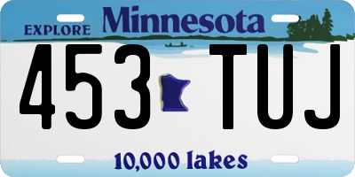 MN license plate 453TUJ