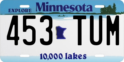 MN license plate 453TUM