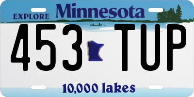 MN license plate 453TUP