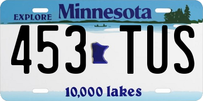 MN license plate 453TUS
