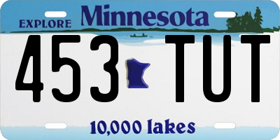 MN license plate 453TUT
