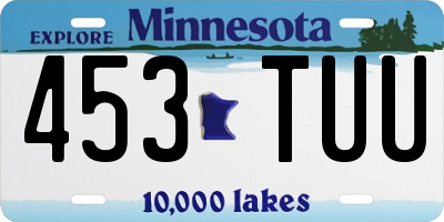 MN license plate 453TUU