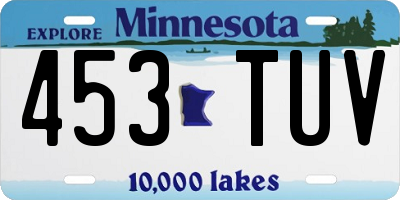 MN license plate 453TUV