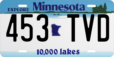 MN license plate 453TVD
