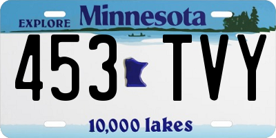 MN license plate 453TVY